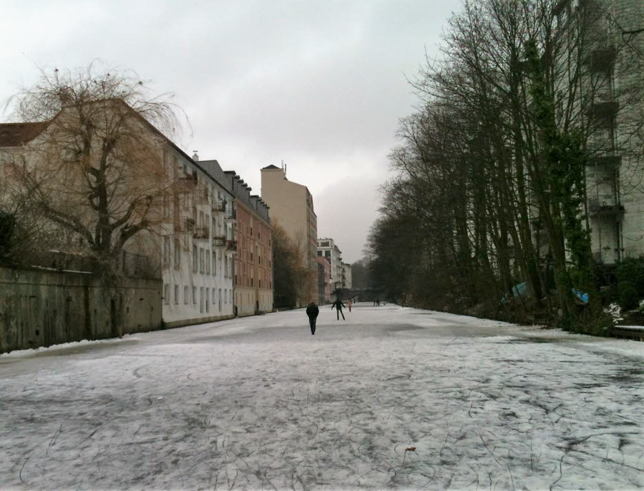 Hamburg Fleetfahrt  im Winter