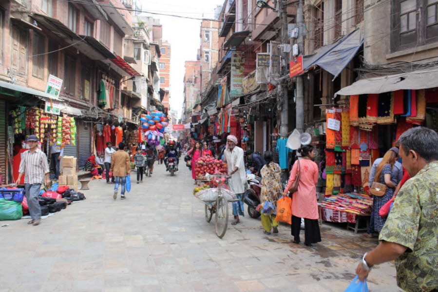 Durbar Spuare Straßenbild in Kathmandu