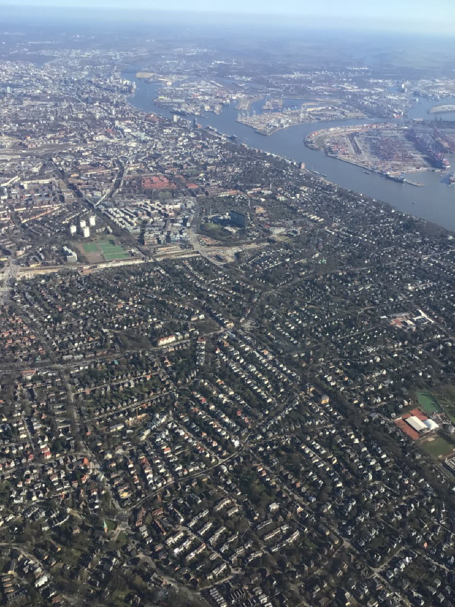 Hamburger Hafen und angrenzende  Stadtgebiete 