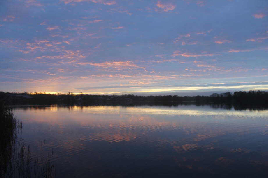 weil das Abendrot so eindrucksvoll ist.