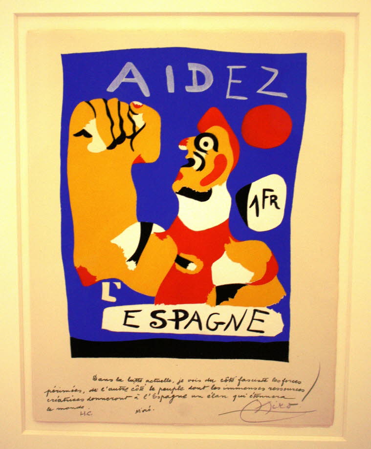 Aidez Espagne - Pro-Republican Poster Designed by Joan Miro