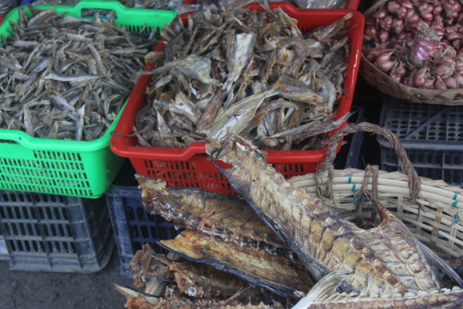 Ngapali Fischerhafen und Markt : guter Fang