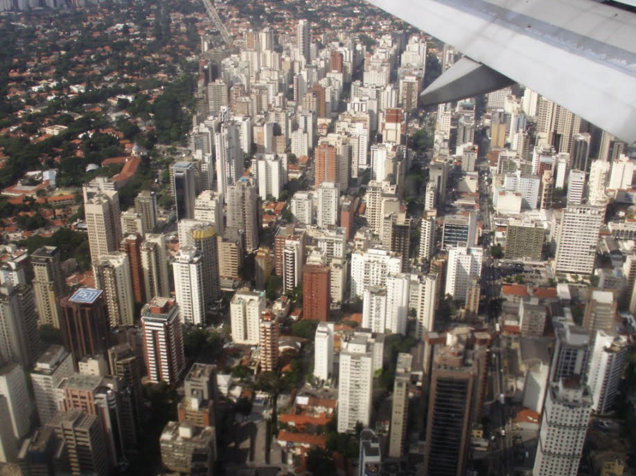 Anflug auf den alten Flughafen von Sao Paulo
