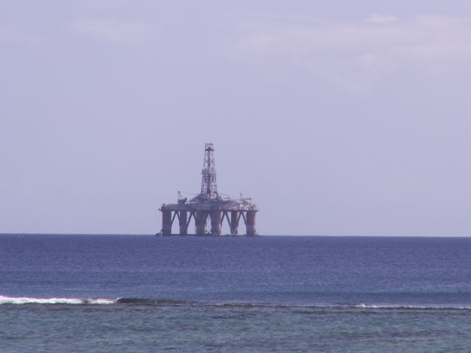 Ölbohrinsel vor Mauritius